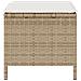 Set da pranzo da giardino 4 pezzi con cuscini Beige in Rattan Sintetico e Acacia - Foto miniatura 8