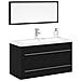 Mobile lavabo con lavandino 3 pcs Rovere nero 90 x 38.5 x 48 cm - Foto miniatura 3