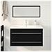 Mobile lavabo con lavandino 3 pcs Rovere nero 90 x 38.5 x 48 cm - Foto miniatura 4