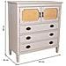 Cassettiera In Legno Bianco 82x36x90h - Foto miniatura 5