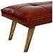 Sgabello In Pelle Rossa 115x53x38h - Foto miniatura 3