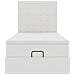 Struttura Letto Pouf con Materasso Bianco 90x190 cm Similpelle - Foto miniatura 8