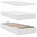 Struttura Letto Pouf con Materasso Bianco 90x190 cm Similpelle - Foto miniatura 9
