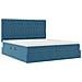 Letto con luci a strisce a LED Blu Scuro 200 x 200 cm Velluto - Foto miniatura 7