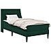 Struttura letto con materasso Verde Scuro 90 x 200 cm Velluto - Foto miniatura 1
