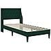 Struttura letto con materasso Verde Scuro 90 x 200 cm Velluto - Foto miniatura 4