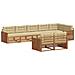 Set di divani da esterno con cuscino 8 pcs Naturale e Beige - Foto miniatura 1