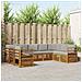 Set divani con cuscino 9 pcs Grigio Naturale e Chiaro - Foto miniatura 2