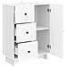 Credenza Bianco Lucido 66 x 34,5 x 90 cm Legno ingegnerizzato - Foto miniatura 3