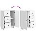 Credenza Bianco Lucido 66 x 34,5 x 90 cm Legno ingegnerizzato - Foto miniatura 8