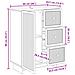 Credenza Bianco Lucido 66 x 34,5 x 90 cm Legno ingegnerizzato - Foto miniatura 9