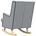 Sedia a dondolo Grigio chiaro 62 x 80 x 85 cm Tessuto - Foto miniatura 4