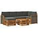 Set divano sezionale con cuscino 6 pcs Naturale e Antracite - Foto miniatura 1