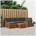 Set divano sezionale con cuscino 6 pcs Naturale e Antracite - Foto miniatura 2