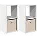 Comodino 2 pcs Bianco 30,5 x 27 x 59,5 cm Legno multistrato - Foto miniatura 1