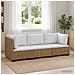3 pz Set Lounge in Rattan con Cuscini GENDT Rattan naturale - Foto miniatura 8