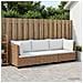 3 pz Set Lounge in Rattan con Cuscini GENDT Rattan naturale - Foto miniatura 9