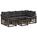 Set Divano da Giardino 7 pz Grigio polyrattan - Foto miniatura 1