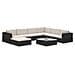 Set Divani da Giardino 8 pz con Cuscini in Polyrattan Nero - Foto miniatura 1