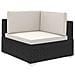Set Divani da Giardino 8 pz con Cuscini in Polyrattan Nero - Foto miniatura 9