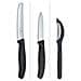 Victorinox 6.7113.31 Set Coltelli Da Verdura Swiss Classic Con Pelapatate, 3 Pezzi. Nero - Foto miniatura 2