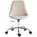 Sedia Ufficio Tulip Toulouse in Velluto I Sedia Scrivania Girevole E Regolabile I Sedia Studio in Metallo, Carico Max 136 kg Crema - Foto miniatura 2