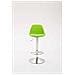 Sgabello Design Kiel in Polipropilene e Similpelle - Sgabello Cucina Girevole e Regolabile - Sgabello da Bar Imbottito e con Poggiapiedi Verde Cromato - Foto miniatura 2