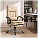 Poltrona Massaggiante da Ufficio, Altezza Regolabile e Reclinabile in Similpelle Dimensioni 67x69x106.5-114.5 cm Colore Beige - Foto miniatura 9