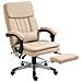 Poltrona Massaggiante da Ufficio, Altezza Regolabile e Reclinabile in Similpelle Dimensioni 67x69x106.5-114.5 cm Colore Beige - Foto miniatura 10