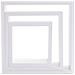 Set Da 3 Mensole Decorative In Mdf A Cubo Bianco - Foto miniatura 3