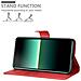 Custodia Compatibile Con Sony Xperia 10 Ii (2. Version) In Rosso Carminio - Coperchio Protettiva Con Chiusura Magnetica, Funzione Stand E Tasca Per Le Carte - Foto miniatura 3
