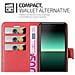 Custodia Compatibile Con Sony Xperia 10 Ii (2. Version) In Rosso Carminio - Coperchio Protettiva Con Chiusura Magnetica, Funzione Stand E Tasca Per Le Carte - Foto miniatura 4