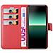 Custodia Compatibile Con Sony Xperia 10 Ii (2. Version) In Rosso Carminio - Coperchio Protettiva Con Chiusura Magnetica, Funzione Stand E Tasca Per Le Carte - Foto miniatura 6