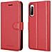 Custodia Compatibile Con Sony Xperia 10 Ii (2. Version) In Rosso Carminio - Coperchio Protettiva Con Chiusura Magnetica, Funzione Stand E Tasca Per Le Carte - Foto miniatura 8