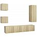 Set di Mobili TV 5 pz Rovere Sonoma in Legno Multistrato - Foto miniatura 1