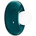 Applique Vintage Decò Bumbum Ceramica Verde Petrolio 1 Luce G9 - Foto miniatura 1