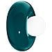 Applique Vintage Decò Bumbum Ceramica Verde Petrolio 1 Luce G9 - Foto miniatura 4
