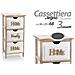 Trade Shop - Cassettiera 3 Cassetti Home Bianca In Legno Comodino Moderno 68x36x28 Cm 805684 - Foto miniatura 1