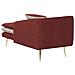 Chaise Longue Versione Sinistra Gonesse Tessuto Rosso - Foto miniatura 6