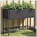 Fioriere da Giardino con Ripiani 2pz Nere 90x40x75cm Polyrattan - Foto miniatura 6