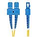 Cavo in fibra ottica duplex monomodale OS2 da SC a SC (UPC) da 1m, 9/125µm, 40G / 100G, Insensibile alla piegatura, Bassa perdita di inserzione, Cavo patch in fibra LSZH - Foto miniatura 2