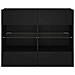 Mobile TV a Parete con Luci LED Nero 78,5x30x60,5 cm - Foto miniatura 2