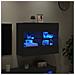 Mobile TV a Parete con Luci LED Nero 78,5x30x60,5 cm - Foto miniatura 3