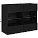 Mobile TV a Parete con Luci LED Nero 78,5x30x60,5 cm - Foto miniatura 7