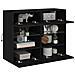 Mobile TV a Parete con Luci LED Nero 78,5x30x60,5 cm - Foto miniatura 9