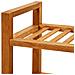 Scarpiera Con 4 Ripiani 100x27x80cm In Legno Massello Di Rovere - Foto miniatura 5