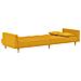Divano Letto a 2 Posti con 2 Cuscini Giallo in Tessuto - Foto miniatura 6