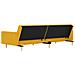 Divano Letto a 2 Posti con 2 Cuscini Giallo in Tessuto - Foto miniatura 7