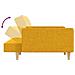 Divano Letto a 2 Posti con 2 Cuscini Giallo in Tessuto - Foto miniatura 8