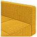 Divano Letto a 2 Posti con 2 Cuscini Giallo in Tessuto - Foto miniatura 9